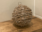 Large Snowy Vine Ball/Ornament 7”