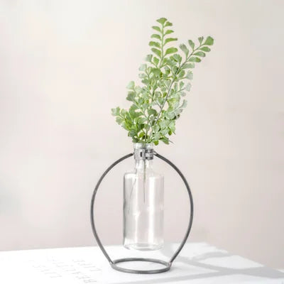 Metal Mini Circle Bud Vase
