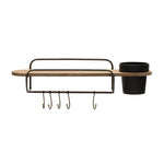 Wall Shelf w/Planter 5 Hooks