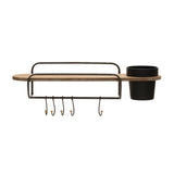 Wall Shelf w/Planter 5 Hooks