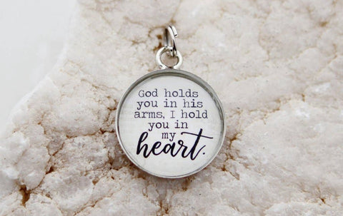 God holds you in his arms Charm