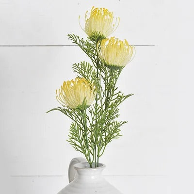 26” White Fluffy Flower Stem