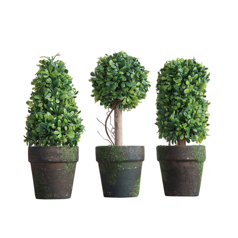 Faux Assorted Topiary 6”