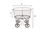 Vintage Laundry Basket on a Wheels (reproduction)