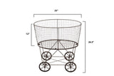 Vintage Laundry Basket on a Wheels (reproduction)