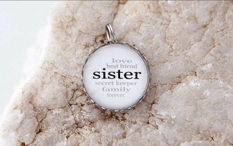 Sister Round Charm