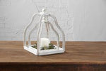 White Wood Beaded Lanterns (M,L)