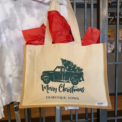 Merry Christmas Tote Bag Dubuque