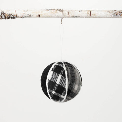 Black White Ornament Ball