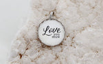 Love you more round charm