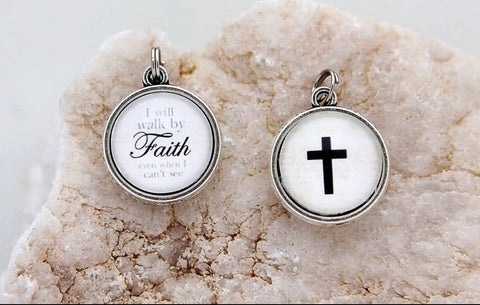 Walk by Faith/Cross Charm